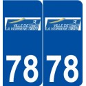 78 La Verrière logo autocollant plaque stickers ville