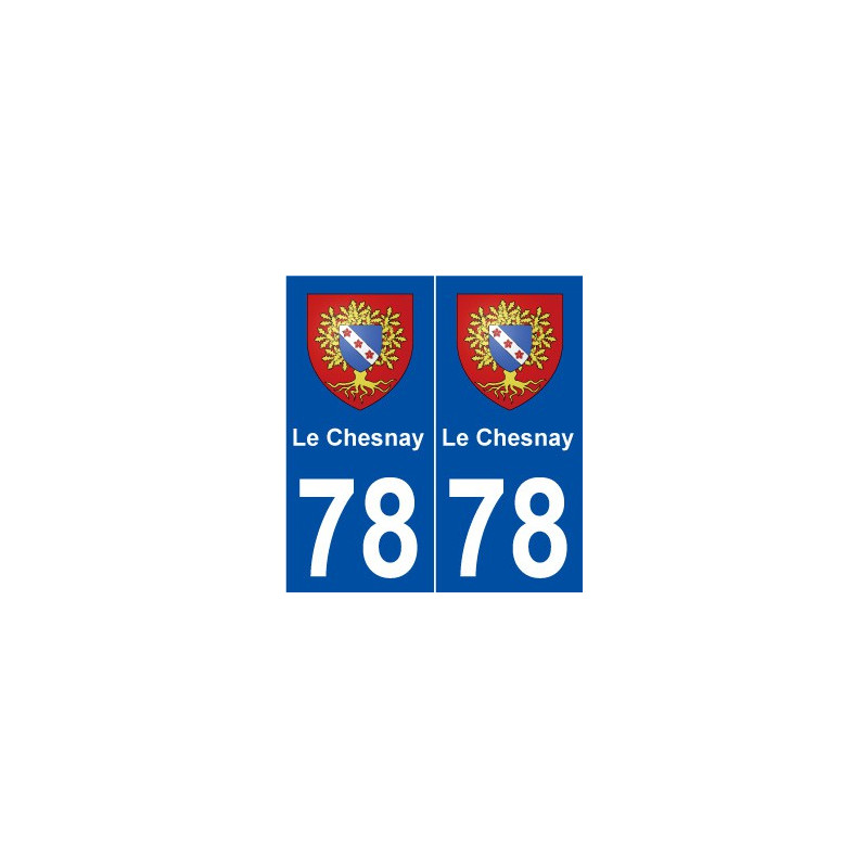 78 Le Chesnay blason autocollant plaque stickers ville