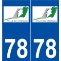 78 Le Chesnay logo autocollant plaque stickers ville