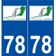 78 Le Chesnay logo autocollant plaque stickers ville