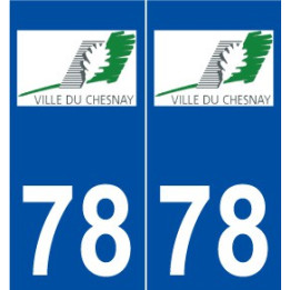 78 Le Chesnay logo autocollant plaque stickers ville
