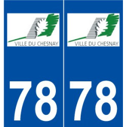78 Le Chesnay logo autocollant plaque stickers ville