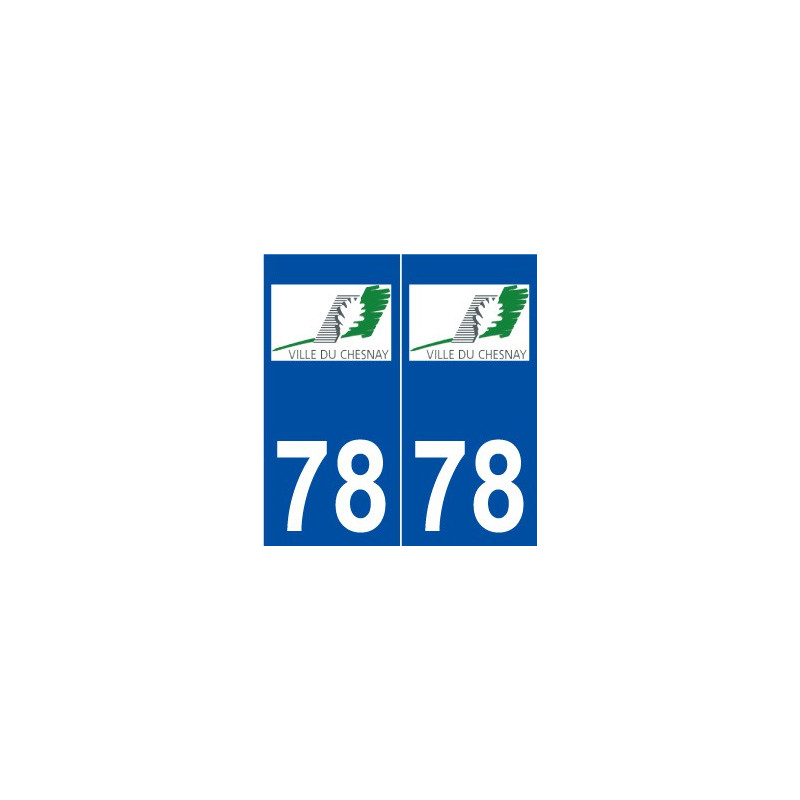 78 Le Chesnay logo autocollant plaque stickers ville