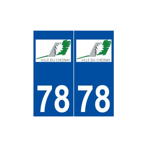 78 Le Chesnay logo autocollant plaque stickers ville