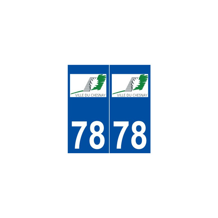 78 Le Chesnay logo autocollant plaque stickers ville