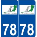 78 Le Chesnay logo autocollant plaque stickers ville