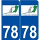 78 Le Chesnay logo autocollant plaque stickers ville