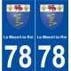 78 Le Mesnil-le-Roi blason autocollant plaque stickers ville