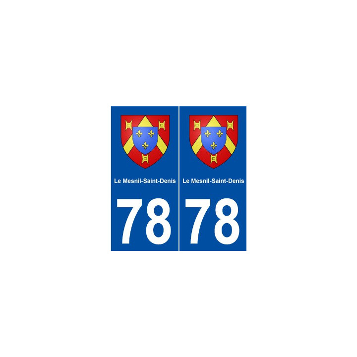 78 Le Mesnil-Saint-Denis blason autocollant plaque stickers ville