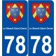 78 Le Mesnil-Saint-Denis blason autocollant plaque stickers ville
