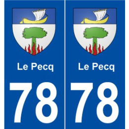 78 Le Pecq blason autocollant plaque stickers ville