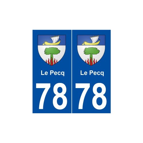78 Le Pecq blason autocollant plaque stickers ville