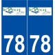 78 Le Pecq logo autocollant plaque stickers ville