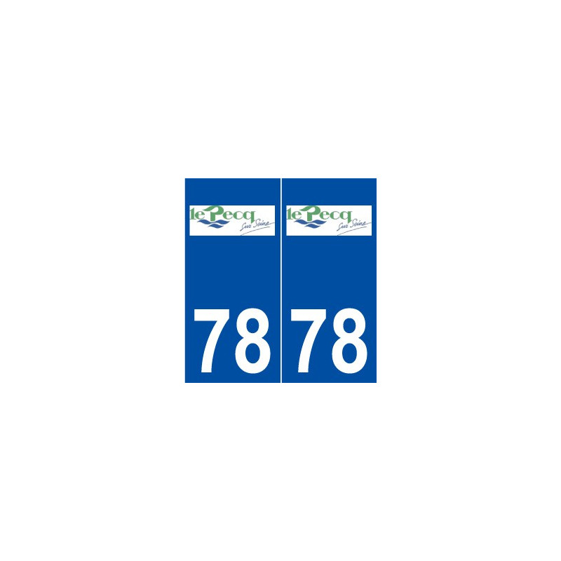 78 Le Pecq logo autocollant plaque stickers ville