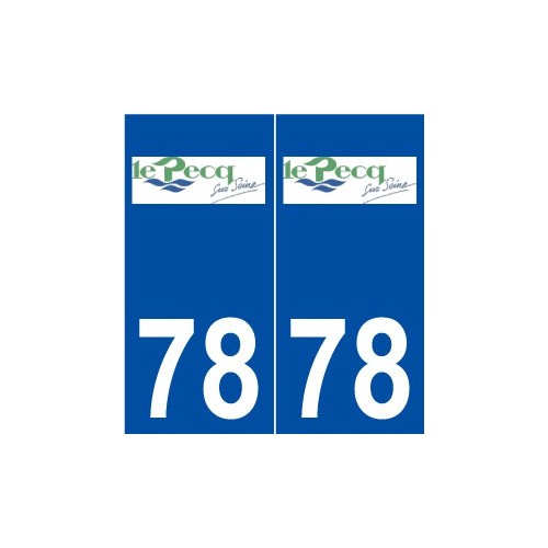78 Le Pecq logo autocollant plaque stickers ville