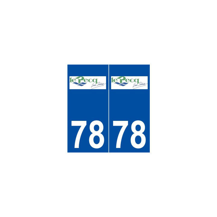 78 Le Pecq logo autocollant plaque stickers ville