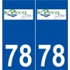 78 Le Pecq logo autocollant plaque stickers ville