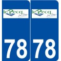 78 Le Pecq logo autocollant plaque stickers ville