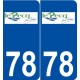 78 Le Pecq logo autocollant plaque stickers ville