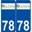 78 Le Perray-en-Yvelines logo autocollant plaque stickers ville