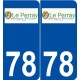 78 Le Perray-en-Yvelines logo autocollant plaque stickers ville