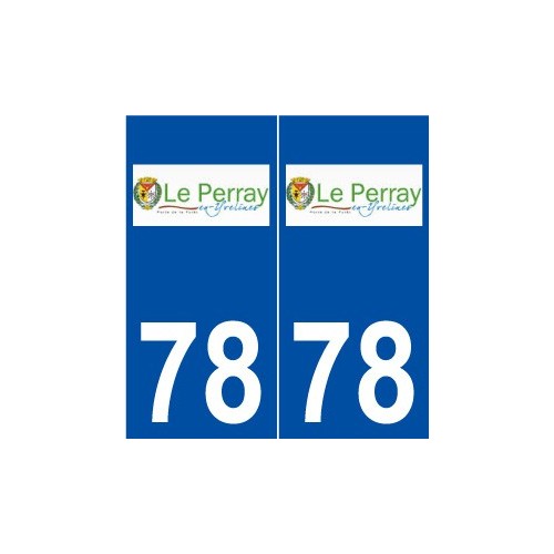 78 Le Perray-en-Yvelines logo autocollant plaque stickers ville
