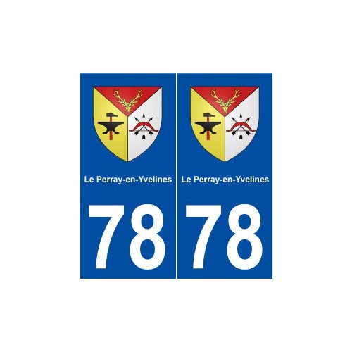 78 Le Perray-en-Yvelines blason autocollant plaque stickers ville