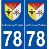 78 Le Perray-en-Yvelines blason autocollant plaque stickers ville