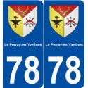 78 Le Perray-en-Yvelines blason autocollant plaque stickers ville