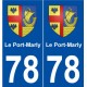 78 Le Port-Marly blason autocollant plaque stickers ville
