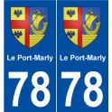 78 Le Port-Marly blason autocollant plaque stickers ville