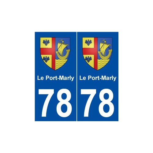 78 Le Port-Marly blason autocollant plaque stickers ville
