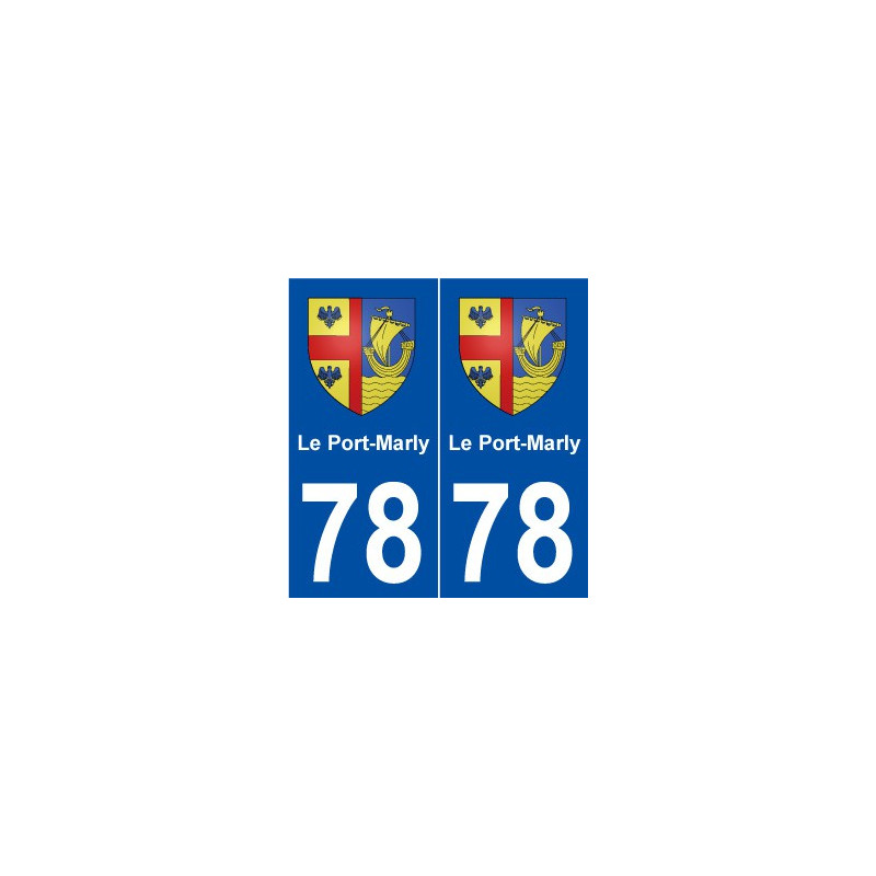 78 Le Port-Marly blason autocollant plaque stickers ville
