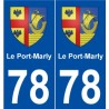 78 Le Port-Marly blason autocollant plaque stickers ville