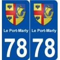 78 Le Port-Marly blason autocollant plaque stickers ville