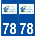 78 Le Port-Marly logo autocollant plaque stickers ville