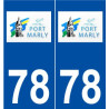 78 Le Port-Marly logo autocollant plaque stickers ville