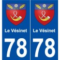 78 Le Vésinet blason autocollant plaque stickers ville