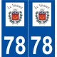 78 Le Vésinet logo autocollant plaque stickers ville