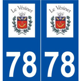 78 Le Vésinet logo autocollant plaque stickers ville