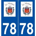 78 Le Vésinet logo autocollant plaque stickers ville