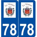 78 Le Vésinet logo autocollant plaque stickers ville