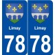 78 Limay blason autocollant plaque stickers ville