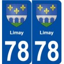 78 Limay blason autocollant plaque stickers ville