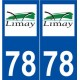 78 Limay logo autocollant plaque stickers ville