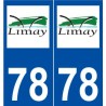 78 Limay logo autocollant plaque stickers ville