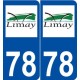 78 Limay logo autocollant plaque stickers ville