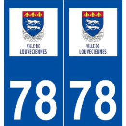 78 Louveciennes logo autocollant plaque stickers ville