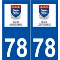 78 Louveciennes logo autocollant plaque stickers ville