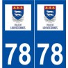 78 Louveciennes logo autocollant plaque stickers ville